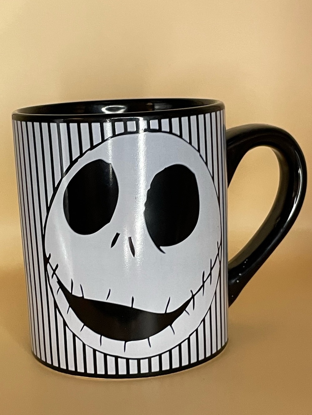 Jack Skellington Pinstriped Nightmare Before Christmas Coffee Cup